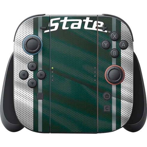 Michigan State University Jersey Grey Nintendo Switch 2 (2025) Joy-Con Controller Skin