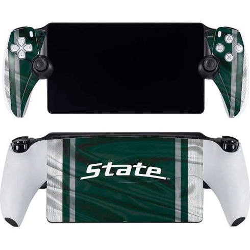 Michigan State University Jersey Grey PlayStation Portal Remote Player Skin