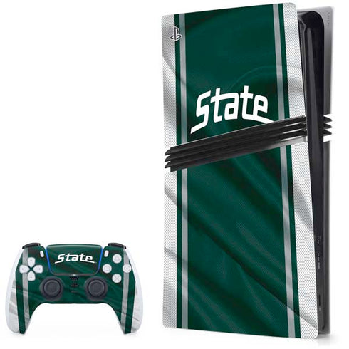 Michigan State University Jersey Grey PS5 Pro Bundle Skin