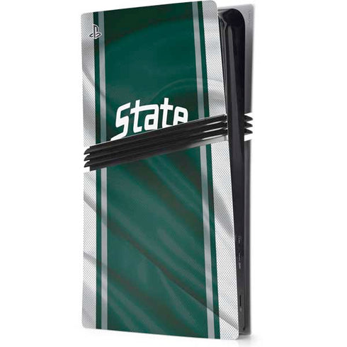 Michigan State University Jersey Grey PS5 Pro Console Skin