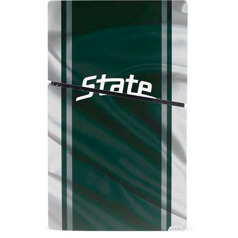 Michigan State University Jersey Grey PS5 Slim Digital Edition Console Skin