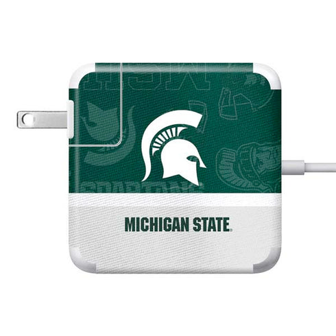 Michigan State University Jersey Split 85W Power Adapter (15 and 17 inch MacBook Pro Charger) Skin