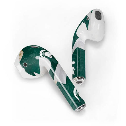 Michigan State University Jersey Split Apple AirPods 2 Skin