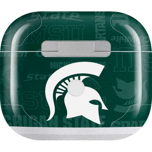 Michigan State University Jersey Split Apple AirPods (3rd Gen 2021) Skin