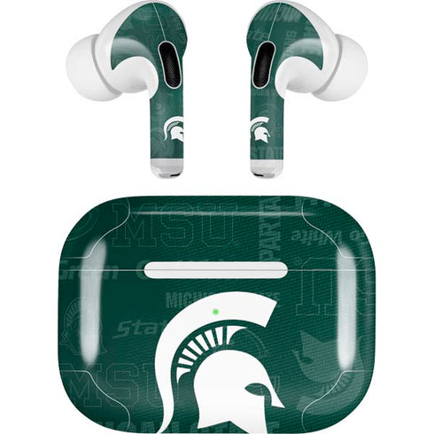 Michigan State University Jersey Split Apple AirPods Pro Skin