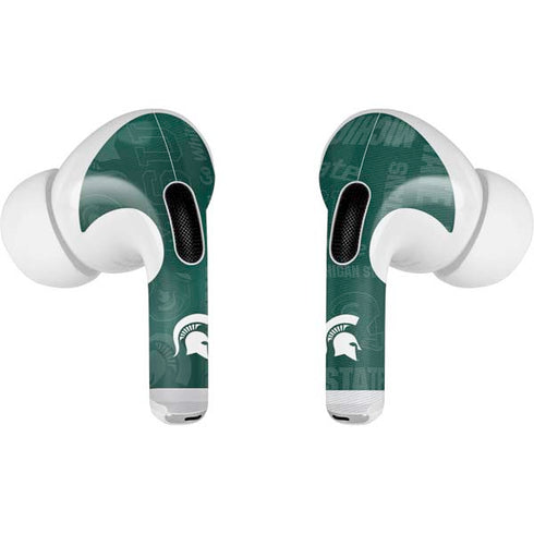Michigan State University Jersey Split Apple AirPods Pro Skin