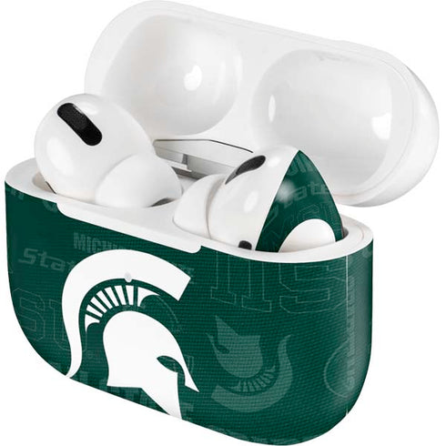 Michigan State University Jersey Split Apple AirPods Pro Skin