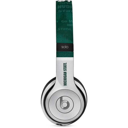 Michigan State University Jersey Split Beats Solo 2 Wired Skin