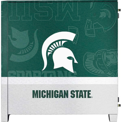 Michigan State University Jersey Split Corsair 4000D Tempered Glass Mid-Tower ATX Case Skin