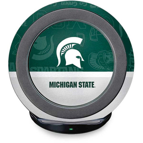 Michigan State University Jersey Split Fast Charge Wireless Charging Stand Skin