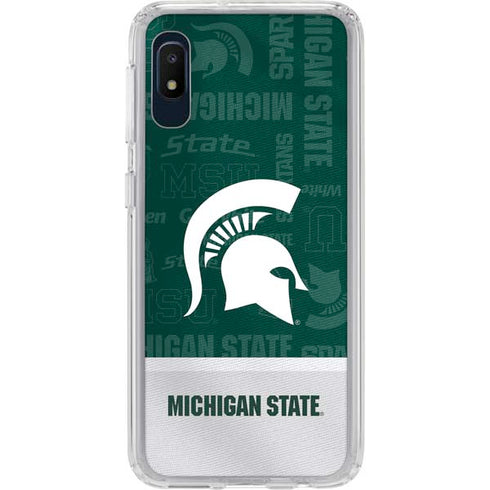 Michigan State University Jersey Split Galaxy A10e Clear Case