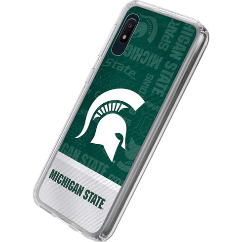 Michigan State University Jersey Split Galaxy A10e Clear Case