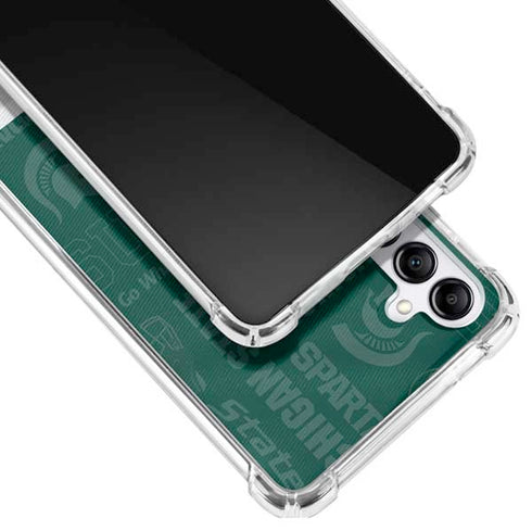 Michigan State University Jersey Split Galaxy A14 5G Clear Case