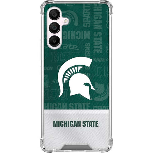 Michigan State University Jersey Split Galaxy A16 5G Clear Case