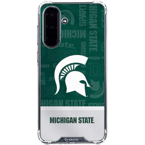 Michigan State University Jersey Split Galaxy A36 5G Clear Case