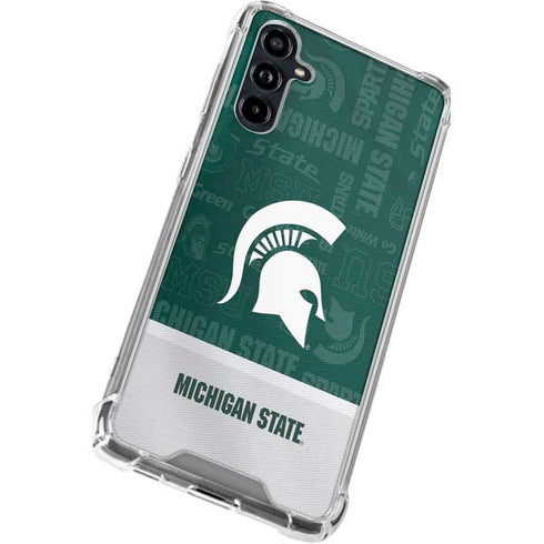 Michigan State University Jersey Split Galaxy A54 5G Clear Case