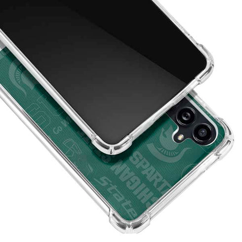 Michigan State University Jersey Split Galaxy A54 5G Clear Case