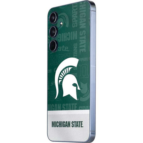 Michigan State University Jersey Split Galaxy A55 5G Skin