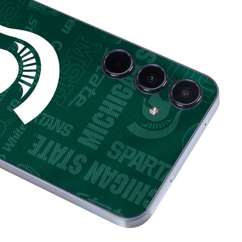 Michigan State University Jersey Split Galaxy A55 5G Skin