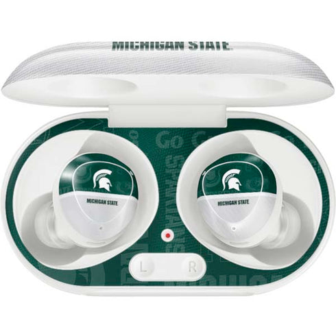 Michigan State University Jersey Split Galaxy Buds Plus Skin