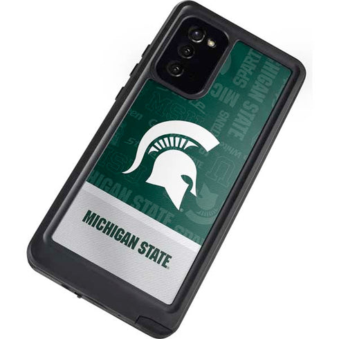 Michigan State University Jersey Split Galaxy Note20 5G Waterproof Case