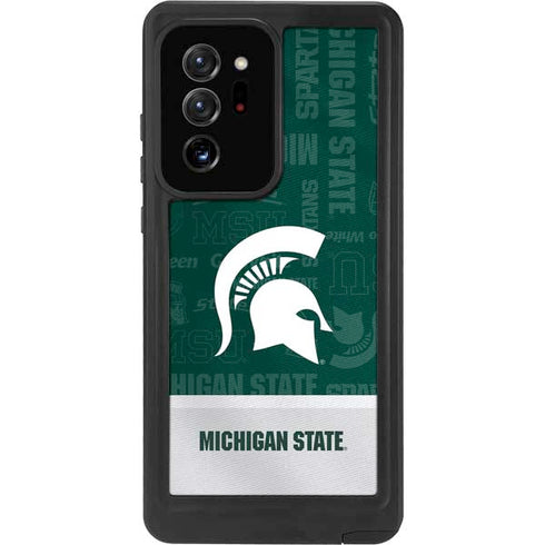 Michigan State University Jersey Split Galaxy Note20 Ultra 5G Waterproof Case