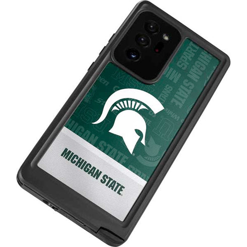Michigan State University Jersey Split Galaxy Note20 Ultra 5G Waterproof Case