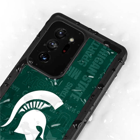 Michigan State University Jersey Split Galaxy Note20 Ultra 5G Waterproof Case