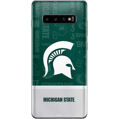 Michigan State University Jersey Split Galaxy S10 Plus Skin