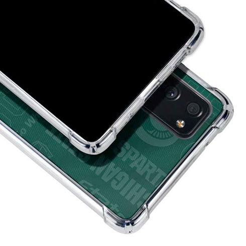Michigan State University Jersey Split Galaxy S20 FE Clear Case