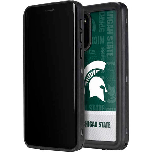 Michigan State University Jersey Split Galaxy S20 Plus Waterproof Case