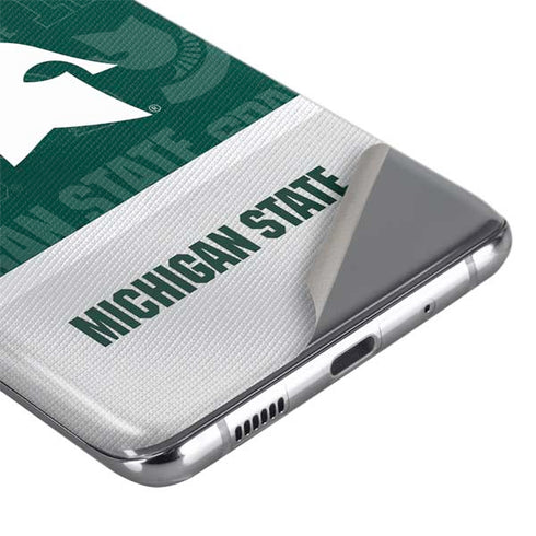 Michigan State University Jersey Split Galaxy S20 Skin