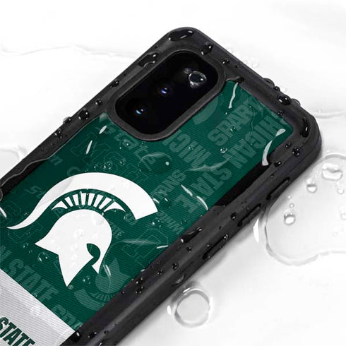 Michigan State University Jersey Split Galaxy S20 Waterproof Case