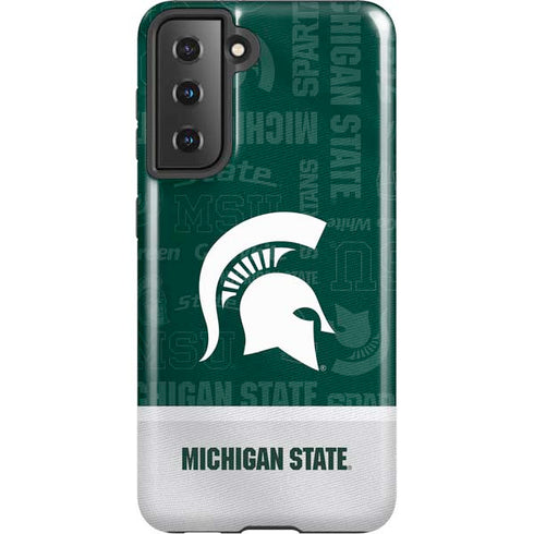 Michigan State University Jersey Split Galaxy S21 5G Pro Case