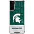 Michigan State University Jersey Split Galaxy S21 FE Clear Case