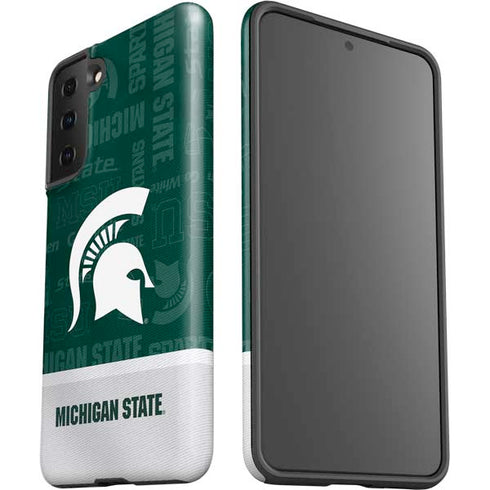 Michigan State University Jersey Split Galaxy S21 FE Pro Case