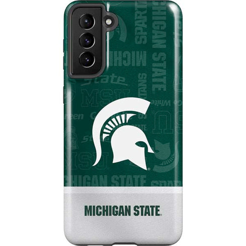 Michigan State University Jersey Split Galaxy S21 Plus 5G Pro Case