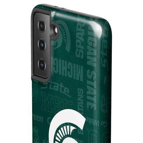 Michigan State University Jersey Split Galaxy S21 Plus 5G Pro Case