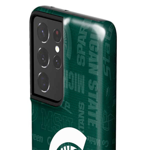 Michigan State University Jersey Split Galaxy S21 Ultra 5G Pro Case
