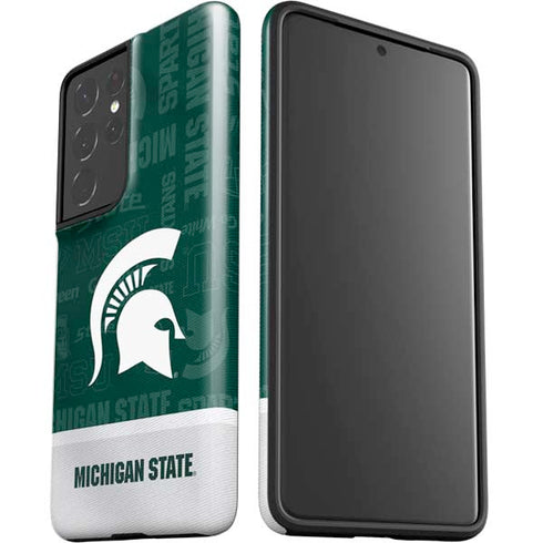 Michigan State University Jersey Split Galaxy S21 Ultra 5G Pro Case
