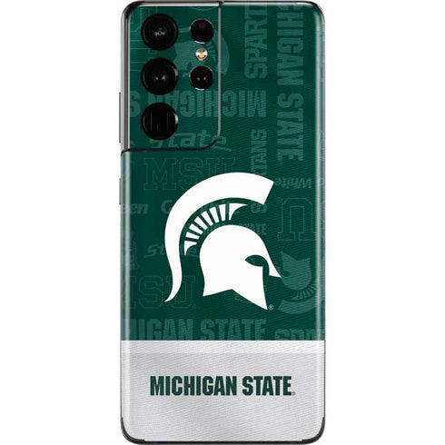 Michigan State University Jersey Split Galaxy S21 Ultra 5G Skin