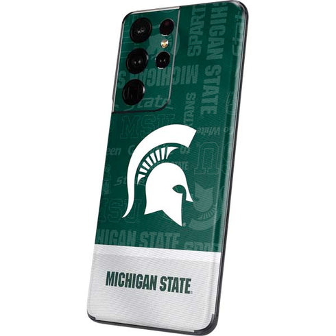 Michigan State University Jersey Split Galaxy S21 Ultra 5G Skin