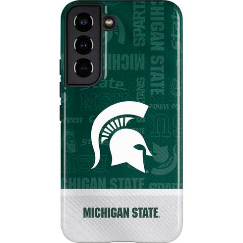 Michigan State University Jersey Split Galaxy S22 Pro Case