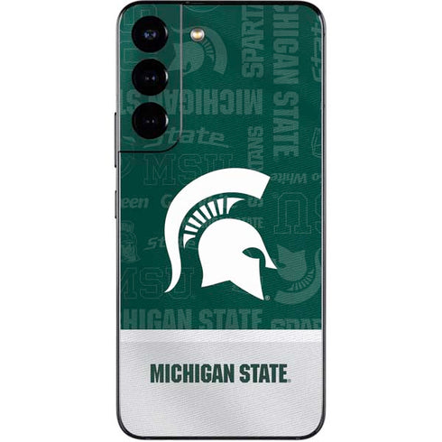 Michigan State University Jersey Split Galaxy S22 Skin