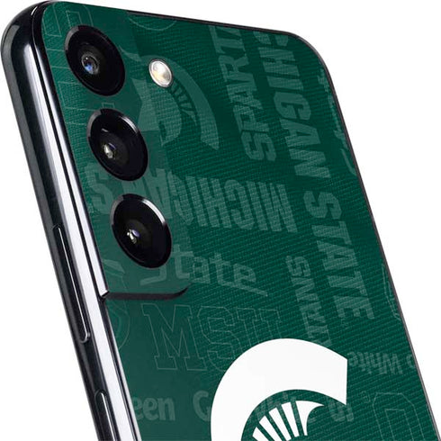 Michigan State University Jersey Split Galaxy S22 Skin