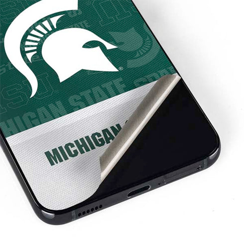 Michigan State University Jersey Split Galaxy S22 Skin