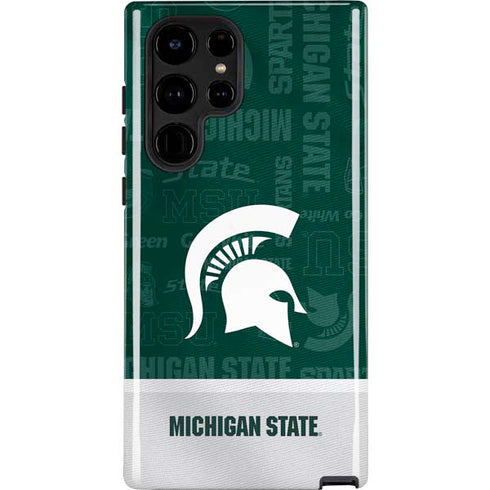 Michigan State University Jersey Split Galaxy S22 Ultra Pro Case