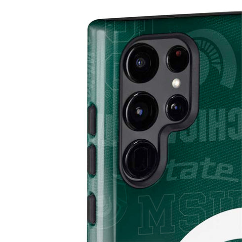 Michigan State University Jersey Split Galaxy S22 Ultra Pro Case
