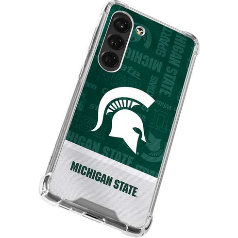 Michigan State University Jersey Split Galaxy S23 Clear Case