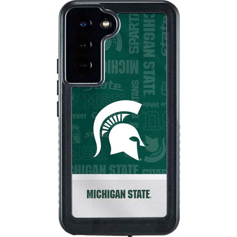 Michigan State University Jersey Split Galaxy S23 Plus Waterproof Case